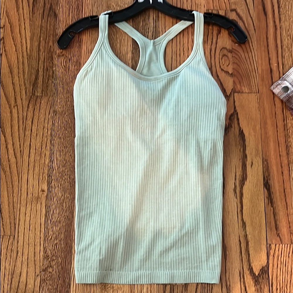 Mint Green Ribbed Tank Top